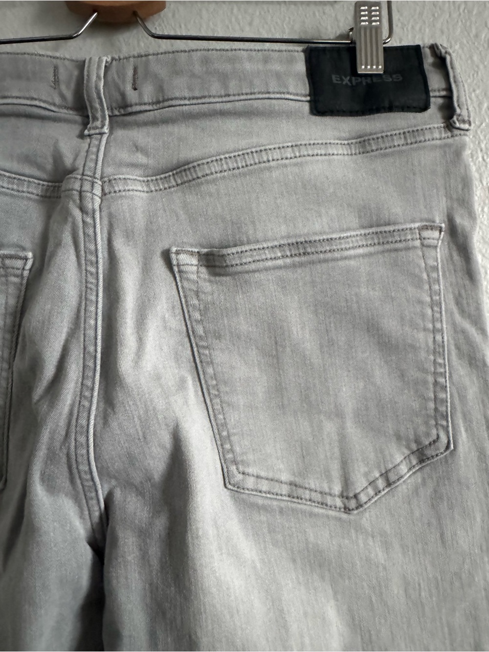 Men’s Express - Athletic Slim Gray Stretch Jeans 34 x 30 - Picture 4 of 9